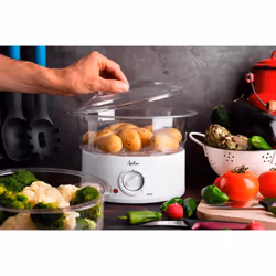 JATA CV200 cuiseur vapeur 2 Nombre de paniers Pose libre 400 W Transparent, Blanc - Vue supplémentaire 4