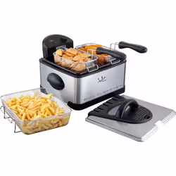 JATA FR700 friteuse Double 4 L 2000 W Acier inoxydable