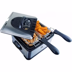 JATA FR700 friteuse Double 4 L 2000 W Acier inoxydable