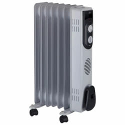 JATA R107 Intérieure Gris 1500 W Chauffage électrique à bain d’huile