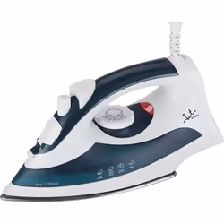 JATA PL120, Fer à vapeur, Semelle en acier inoxydable, Bleu, Blanc, 25 g/min, Intégré, 2200 W