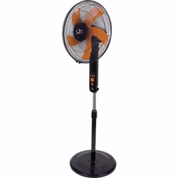 JATA VP3045, Ventilateur à lame domestique, Noir, Orange, Sol, 60 dB, 40 cm, 7,5 h