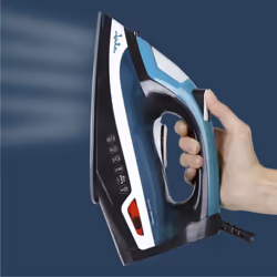 JATA JEPL1221 fer à repasser Fer à vapeur Semelle en céramique 2400 W Noir, Bleu, Gris, Blanc - Vue supplémentaire 7