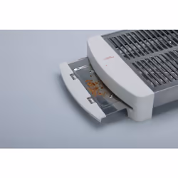 JATA TT589 gril éléctrique Pose libre 550 W Acier inoxydable, Blanc