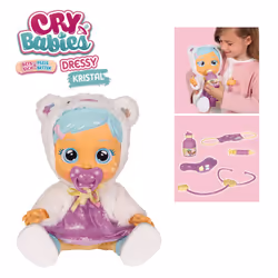 IMC Toys Cry Babies Dressy Kristal Malatina, Poupée, Femelle, 3 an(s), Fille, Sonore, Multicolore