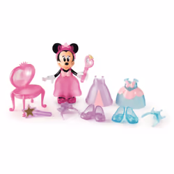 IMC Toys Disney Minnie Fashionista Princesse, 3 an(s), Mickey Mouse, Rose, Plastique