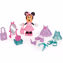 IMC Toys Disney Minnie Fashionista Shopping, 3 an(s), Mickey Mouse, Rose, Multicolore, Plastique