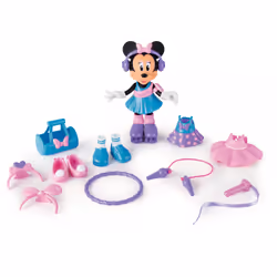 IMC Toys Minnie - Fashionista Fitness - Figurine 15 Cm, 3 an(s), Mickey Mouse, Multicolore, Plastique