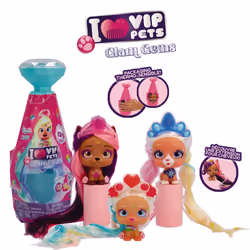 IMC Toys Vip Pets Glam Gems, 3 an(s), Couleurs assorties, Plastique