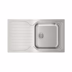 Teka Classic 1C 1E, Evier à poser, Rectangulaire, Acier inoxydable, Acier inoxydable, 1 bols, Rectangulaire