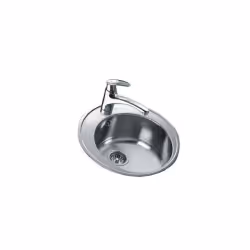 Teka Centroval, Evier à poser, Cercle, Acier inoxydable, Acier inoxydable, 1 bols, Cercle