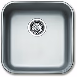 Teka BE 40.40 Plus, Evier encastré, Carré, Acier inoxydable, 1 bols, Carré, 406 x 406 mm