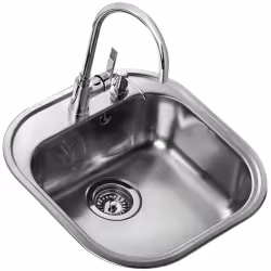 Teka Tekaway Stylo 1C + IN 995, Evier à poser, Acier inoxydable, Acier inoxydable, 1 bols, 16,5 cm, 465 mm