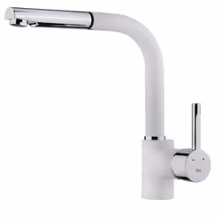 Teka GRIFO ARK 938 W, Standard, Acier inoxydable, Blanc, Acier inoxydable, Vannes rotatives, Unique, 3/8"