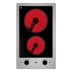 Teka EFX 30.1 2H Noir, Acier inoxydable Intégré Céramique 2 zone(s)