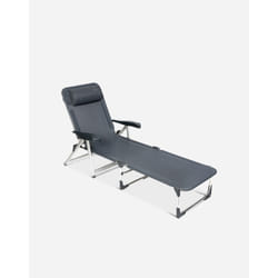 Crespo AL-233-MA chaise de plage Gris Aluminium, Fibre Couché(e)/assis(e)