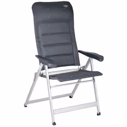 Crespo AL-237, 140 kg, Chaise de camping, 4 pieds, 5 kg, Tissu, Gris