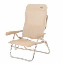 Crespo AL-223, 110 kg, Chaise de camping, 4 pieds, 2,45 kg, Aluminium, Fibre, Beige