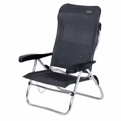 Crespo AL-223, 110 kg, Chaise de camping, 4 pieds, 2,45 kg, Aluminium, Fibre, Gris
