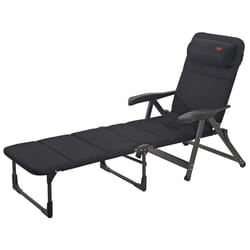 Crespo AP-233 AD chaise de plage Noir Aluminium, Tissu Couché(e)