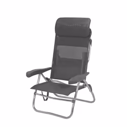 Crespo AL-223-C, 110 kg, Chaise de camping, 4 pieds, 2,45 kg, Aluminium, Fibre, Gris
