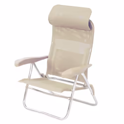 Crespo AL-205C, 110 kg, Chaise longue de camping, 4 pieds, 3,1 kg, Aluminium, Fibre, Beige