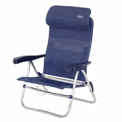Crespo AL-205C, 110 kg, Chaise longue de camping, 4 pieds, 3,1 kg, Aluminium, Fibre, Bleu