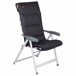 Crespo Air-Deluxe, Chaise de camping, 4 pieds, Pliable, 750 g, Textile, Noir, Gris