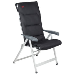 Crespo Air-Deluxe Chaise de camping 4 pieds Noir, Gris