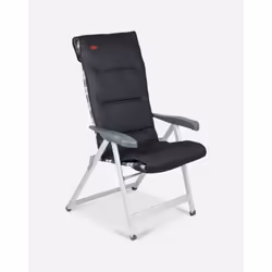Crespo Air-Deluxe Chaise de camping 4 pieds Noir, Gris