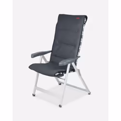 Crespo Air-Deluxe Chaise de camping 4 pieds Noir, Gris