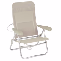Crespo AL-205, 110 kg, Chaise de camping, 4 pieds, 2,4 kg, Aluminium, Tissu, Beige
