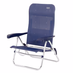 Crespo AL-205, 110 kg, Chaise de camping, 4 pieds, 2,4 kg, Aluminium, Tissu, Bleu