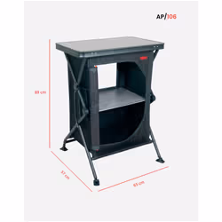 Crespo AP-106 placard de camping Noir 2 étagères Pliable