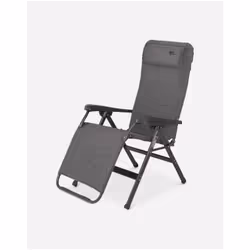 Crespo AP-234 Tex-Supreme chaise de plage Gris Aluminium, Tissu Couché(e)/assis(e)