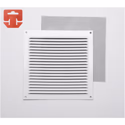 Grille avec toile moustiquaire aluminium 0.6 couleur blanc laqué 170x170mm (g) (largeur/hauteur) . . . Indice de Protection I ...