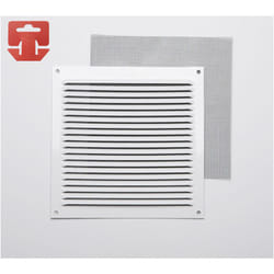 Grille avec toile moustiquaire aluminium 0.6 couleur blanc laqué 170x170mm (g)