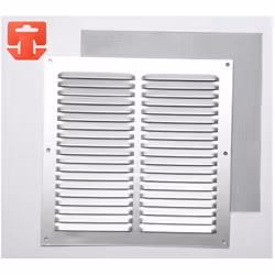 Grille Avec Toile Moustiquaire Aluminium 0.6 Couleur Natural 200x200mm (G) (largeur/hauteur)