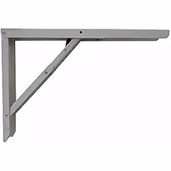 Équerre en acier pliable - EDM - Argenté - 30 x 40 cm - Haute résistance - 2 unités