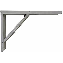 Équerre en acier pliable - EDM - Argenté - 30 x 40 cm - Haute résistance - 2 unités