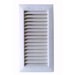 Grille de ventilation pour encastrer avec languette abs 13.3x26cm cadre blanc (g)