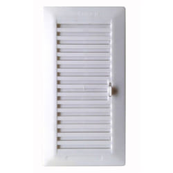 Grille d'encastrement réglable 13.3x26cm abs + cadre abs blanc (g)