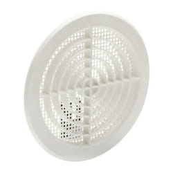 Grille Avec Toile Moustiquaire Couleur Blanche D-12.5-14cm Abs