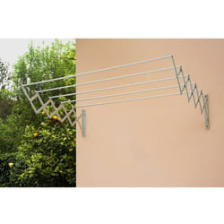 Corde à Linge Rétractable Aluminium Blanc (120 x 70 x 23 cm)