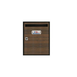 btv 15823 boîte aux lettres Noir, Marron Boîte aux lettres encastrable Acier