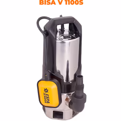 - Puissance : 800 W. - Q max : 18.000 l/h. - H max : 8m. - Dimensions : 377 (H) x 150 (L) mm. POMPE SUBMERSIBLE BISA - 1100S  ...