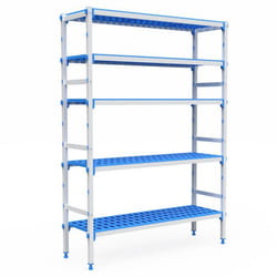 Rayonnage Aluminium 5 Niveaux Compatible Bac GN 2/3 - L 715 à 1950 mm - Pujadas - l1- L715- P385- h1750- Acier Inoxydable