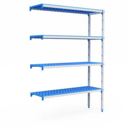 Rayonnage en Angle 4 Niveaux Profondeur 385 mm - L 685 à 1920 mm - Pujadas - l1- L685- P385- h1750- Aluminium