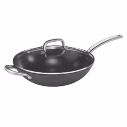 Pujadas PUJ1921POWO, Rond, Wok/Poêle à frire, Noir, Acier inoxydable, 4,4 L, Vitrocéramique, Gaz, Halogène, Induction, Plaque ...