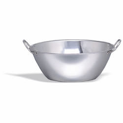 Bassine à Fond Plat Inox Ø 20 à 70 cm - Pujadas - l1- L1- P1- h105- Inox